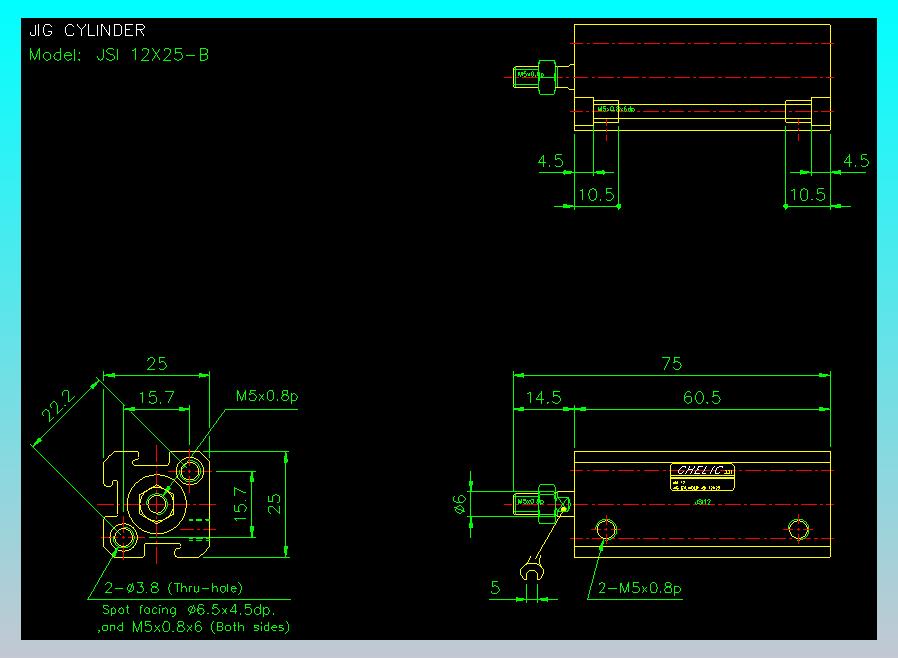 气立可CHELIC气缸油缸2D-JSI12x25-B