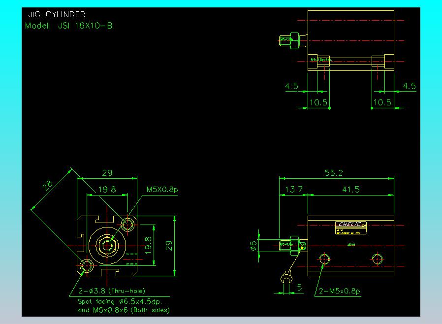 气立可CHELIC气缸油缸2D-JSI16x10-B