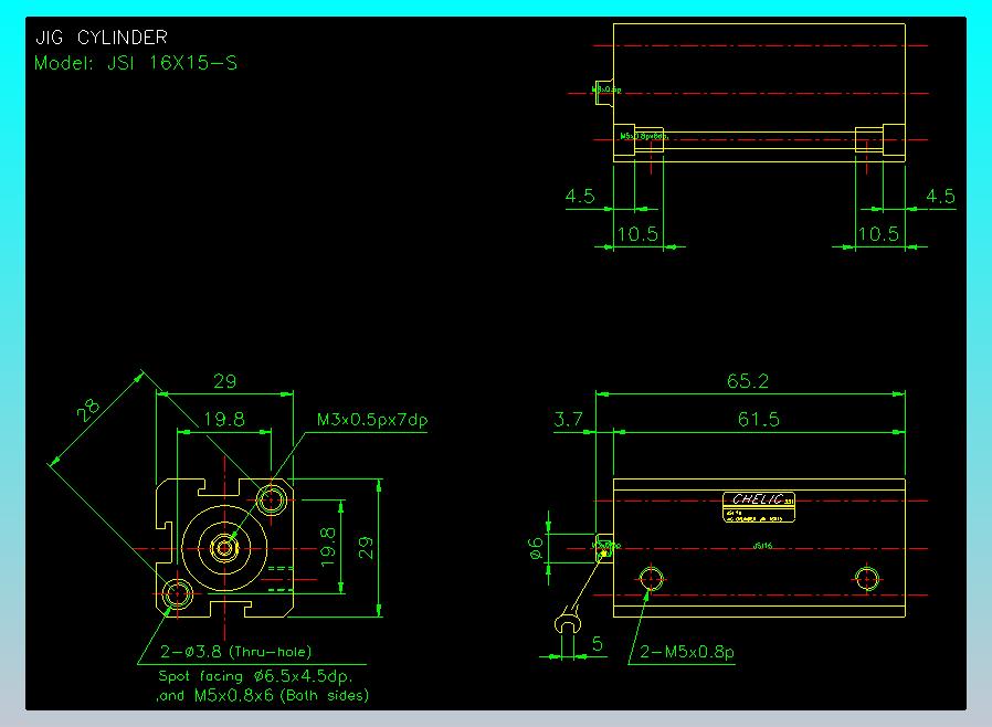 气立可CHELIC气缸油缸2D-JSI16x15-S