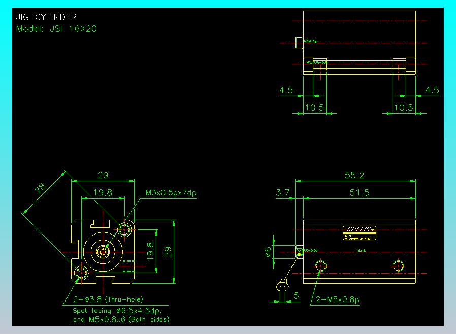 气立可CHELIC气缸油缸2D-JSI16x20