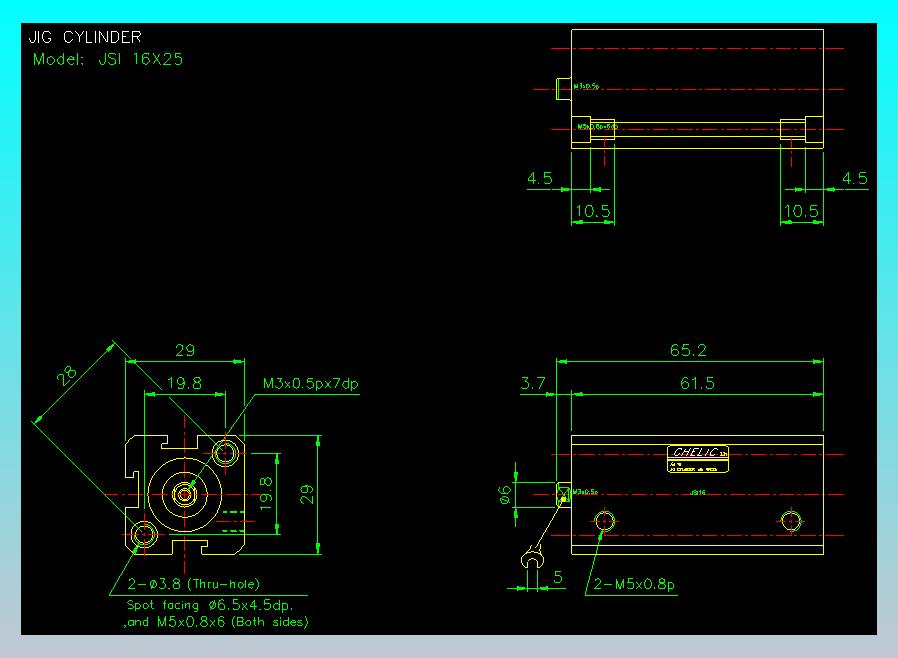 气立可CHELIC气缸油缸2D-JSI16x25