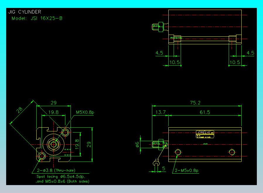 气立可CHELIC气缸油缸2D-JSI16x25-B