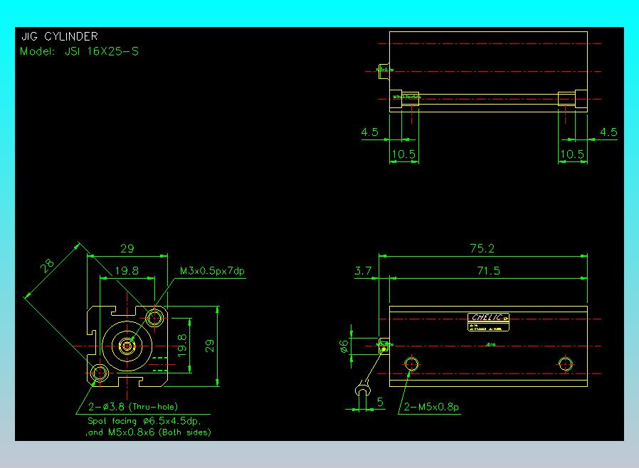 气立可CHELIC气缸油缸2D-JSI16x25-S