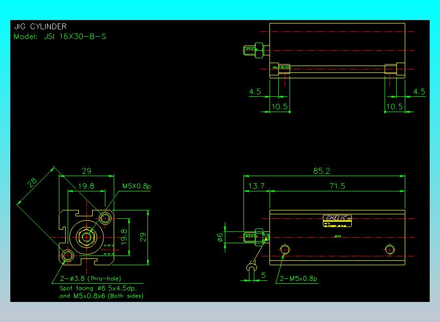 气立可CHELIC气缸油缸2D-JSI16x30-B-S