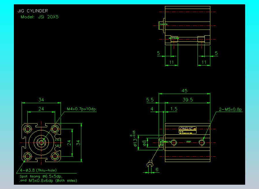 气立可CHELIC气缸油缸2D-JSI20x5