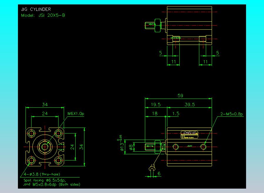 气立可CHELIC气缸油缸2D-JSI20x5-B