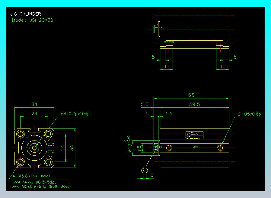 气立可CHELIC气缸油缸2D-JSI20x30