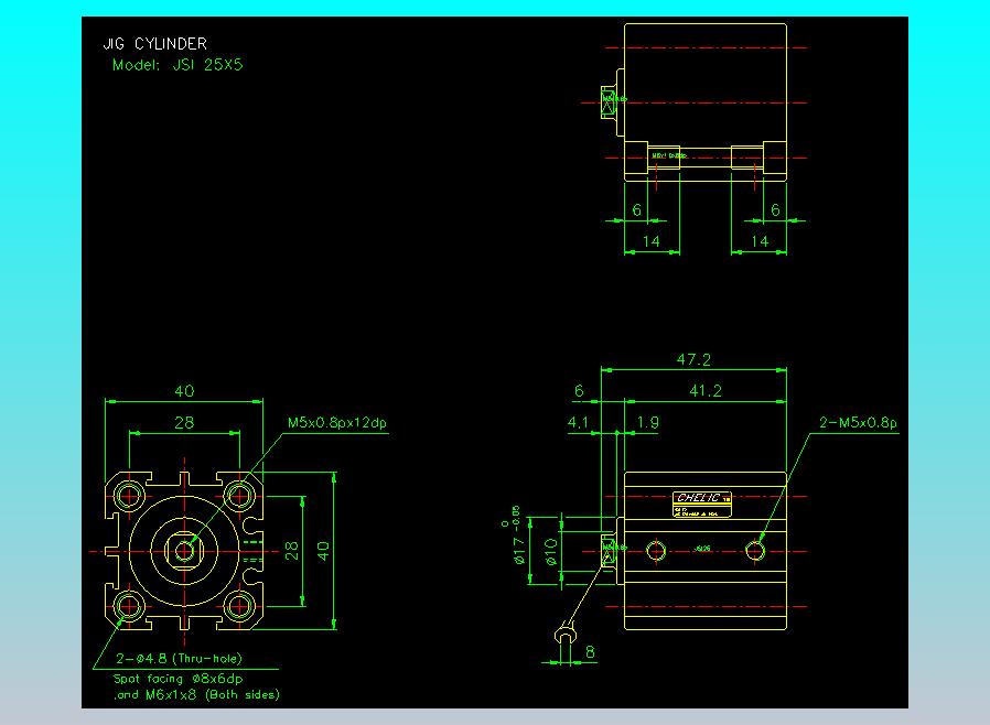 气立可CHELIC气缸油缸2D-JSI25x5