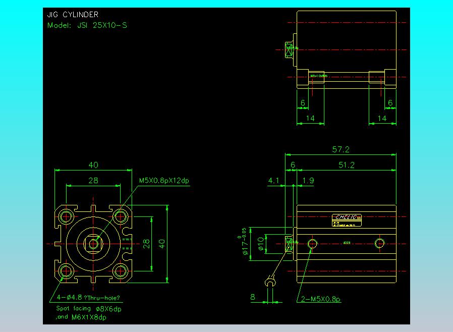 气立可CHELIC气缸油缸2D-JSI25x10-S