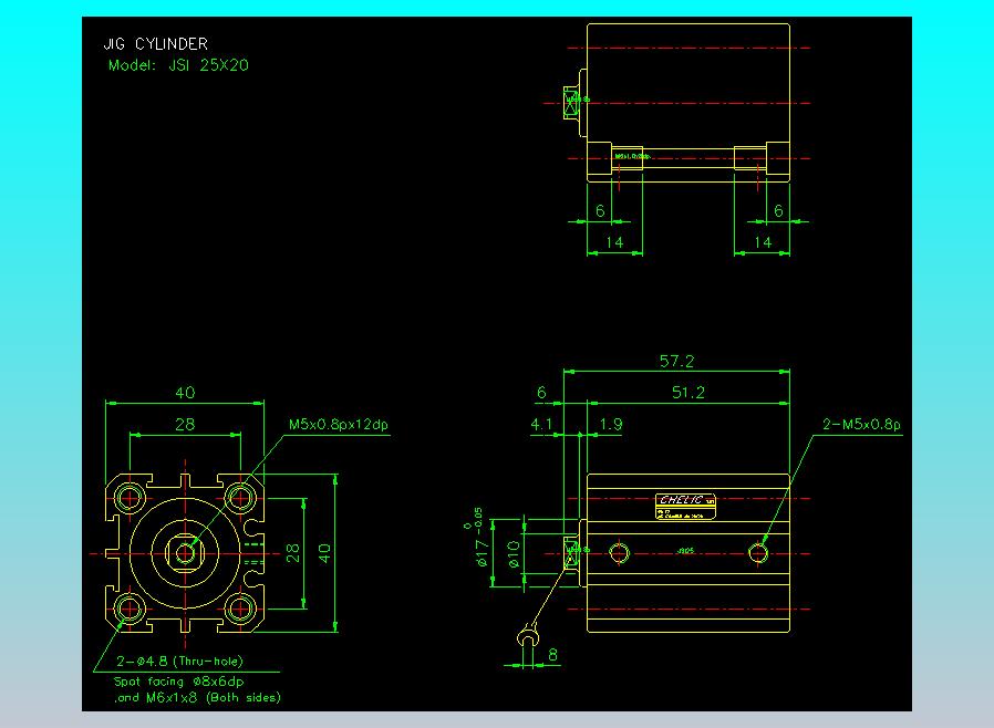 气立可CHELIC气缸油缸2D-JSI25x20