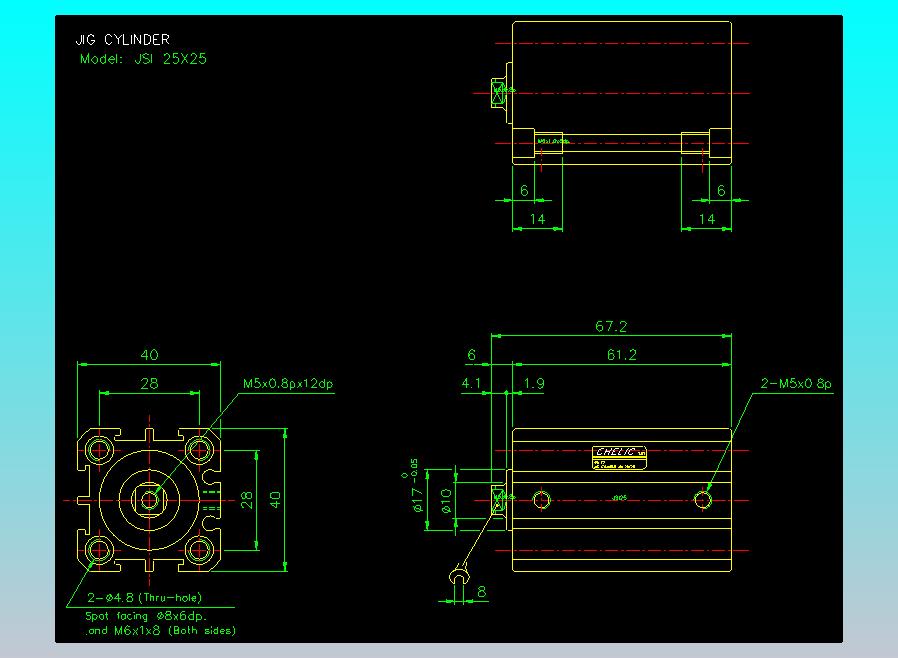 气立可CHELIC气缸油缸2D-JSI25x25