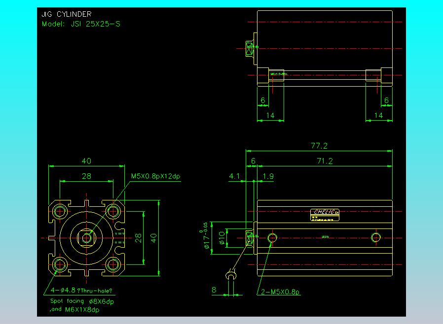 气立可CHELIC气缸油缸2D-JSI25x25-S