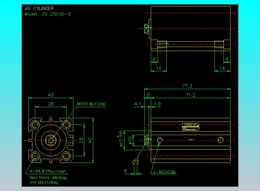 气立可CHELIC气缸油缸2D-JSI25x30-S