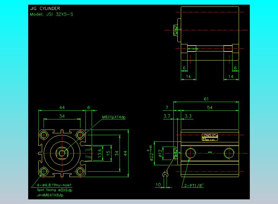 气立可CHELIC气缸油缸2D-JSI32x5-S