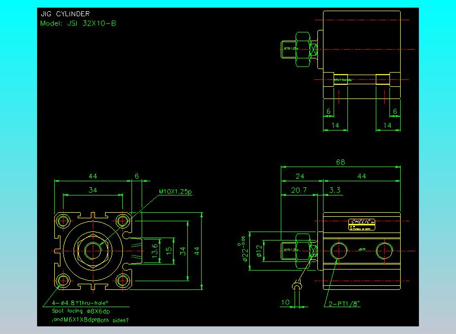 气立可CHELIC气缸油缸2D-JSI32x10-B