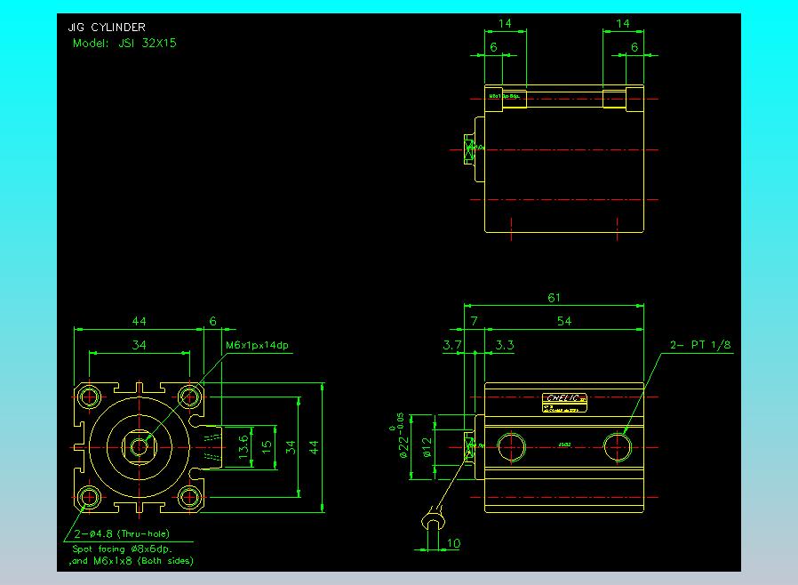 气立可CHELIC气缸油缸2D-JSI32x15