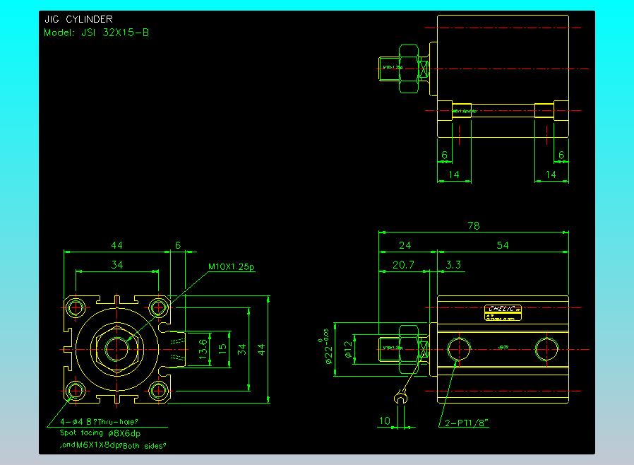 气立可CHELIC气缸油缸2D-JSI32x15-B