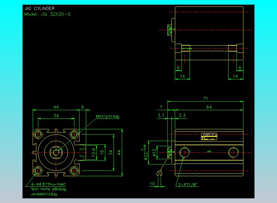 气立可CHELIC气缸油缸2D-JSI32x20-S