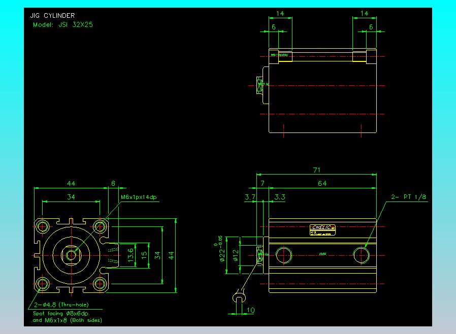 气立可CHELIC气缸油缸2D-JSI32x25