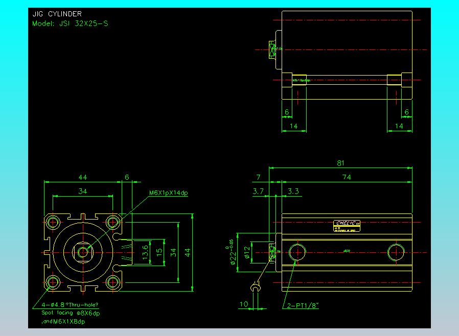 气立可CHELIC气缸油缸2D-JSI32x25-S