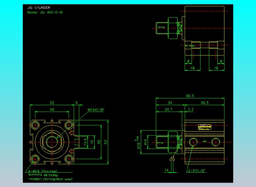 气立可CHELIC气缸油缸2D-JSI40x10-B