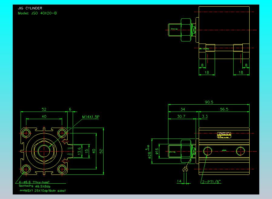 气立可CHELIC气缸油缸2D-JSI40x20-B