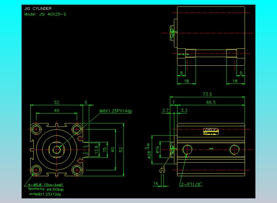 气立可CHELIC气缸油缸2D-JSI40x20-S
