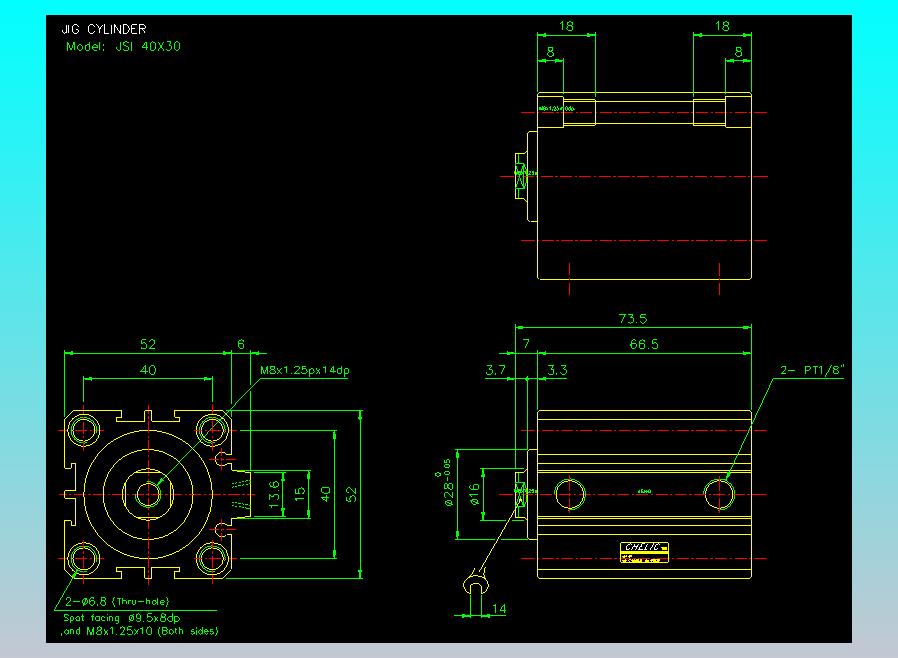 气立可CHELIC气缸油缸2D-JSI40x30