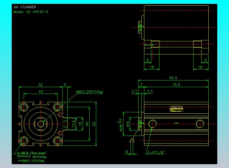 气立可CHELIC气缸油缸2D-JSI40x30-S