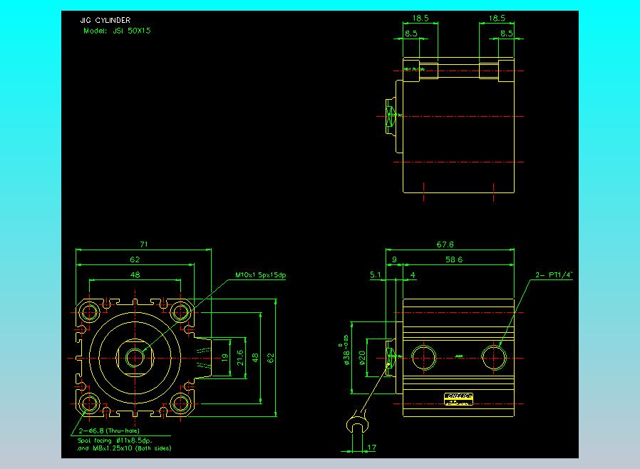 气立可CHELIC气缸油缸2D-JSI50x15
