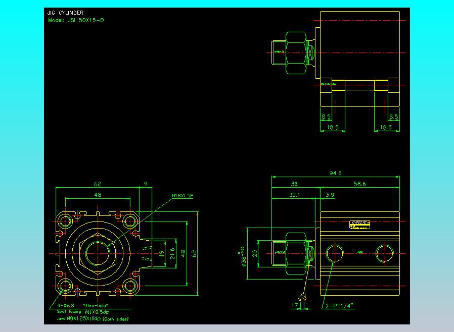 气立可CHELIC气缸油缸2D-JSI50x15-B