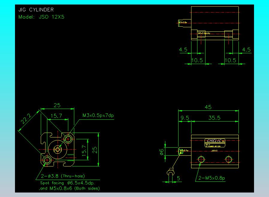 气立可CHELIC气缸油缸2D-JSO12x5