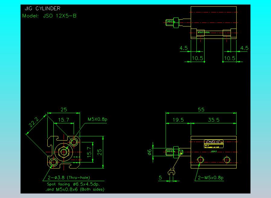 气立可CHELIC气缸油缸2D-JSO12x5-B