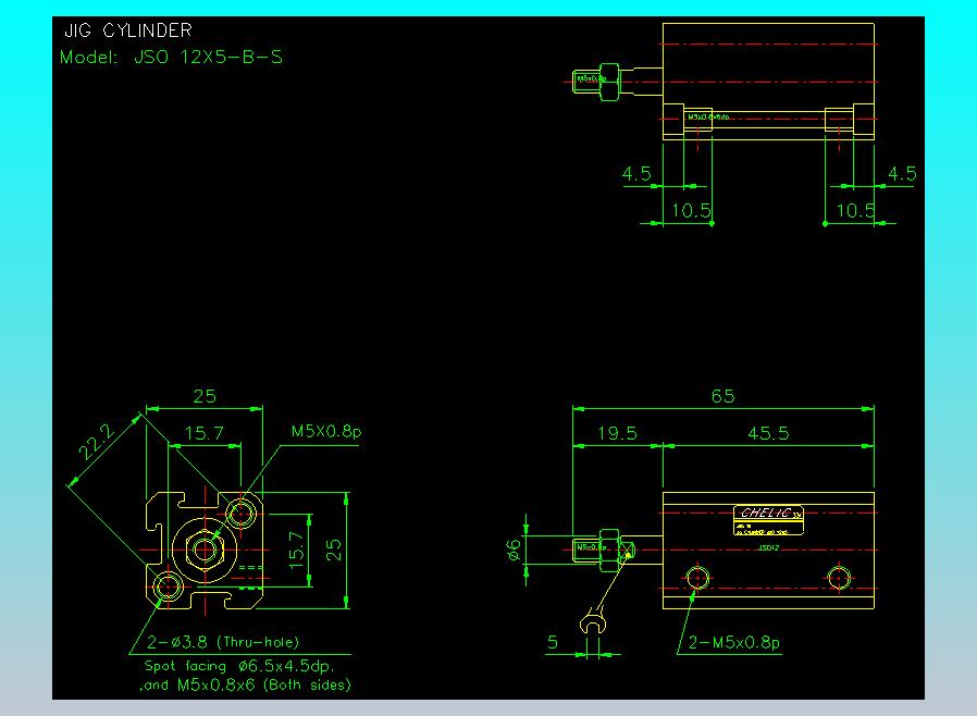 气立可CHELIC气缸油缸2D-JSO12x5-B-S