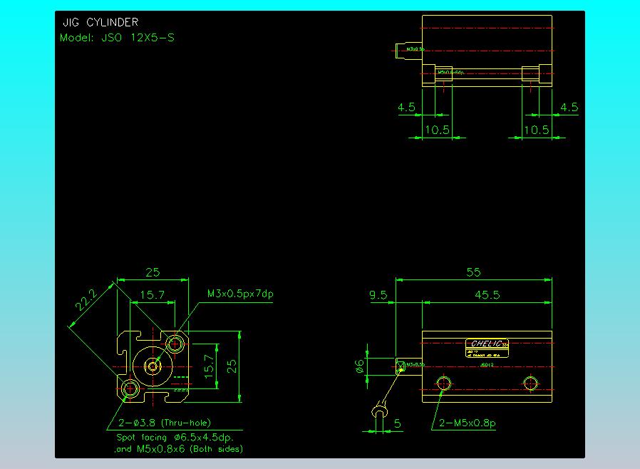 气立可CHELIC气缸油缸2D-JSO12x5-S