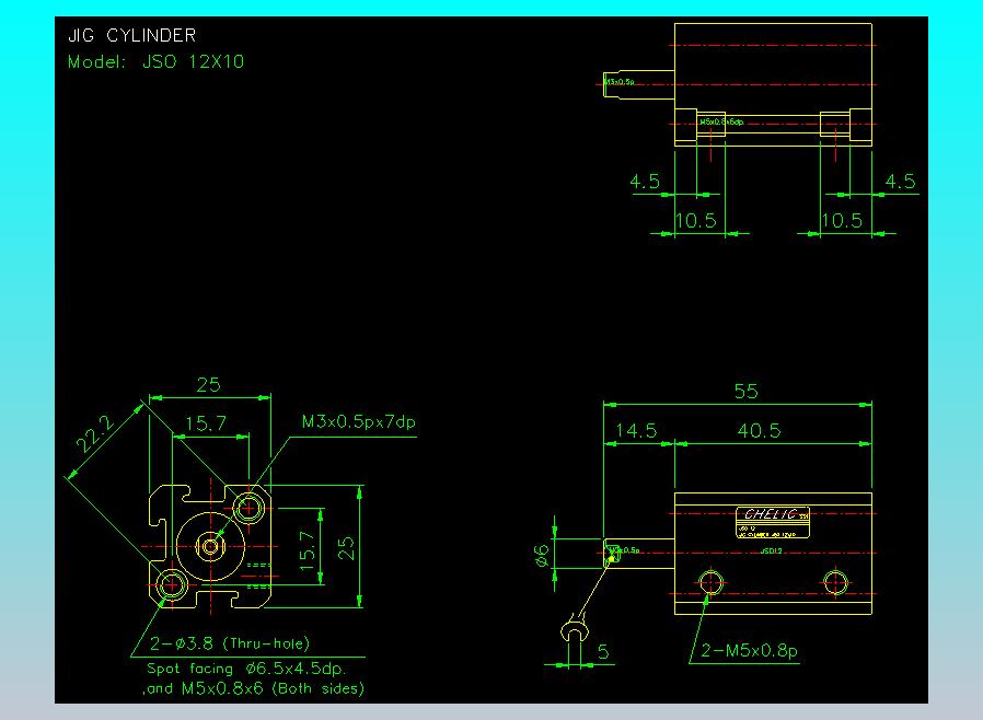 气立可CHELIC气缸油缸2D-JSO12x10