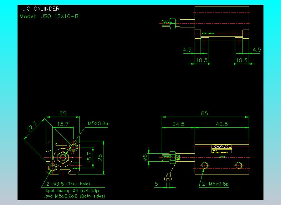 气立可CHELIC气缸油缸2D-JSO12x10-B