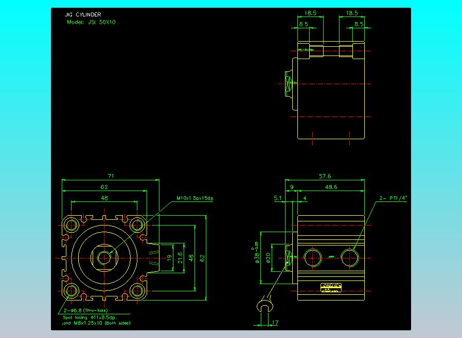 气立可CHELIC气缸油缸2D-JSI50x10