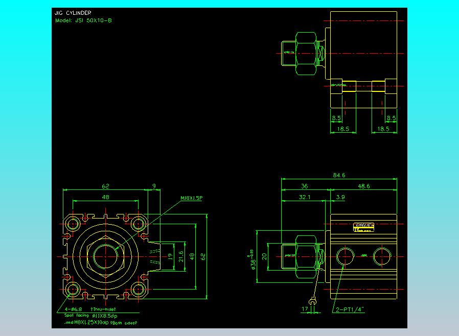 气立可CHELIC气缸油缸2D-JSI50x10-B