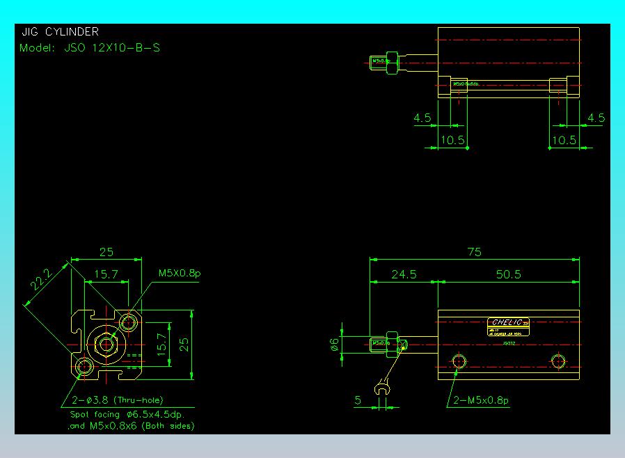 气立可CHELIC气缸油缸2D-JSO12x10-B-S