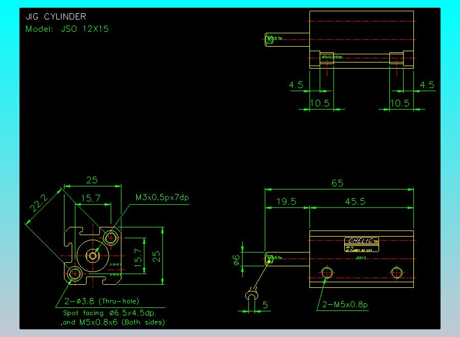 气立可CHELIC气缸油缸2D-JSO12x15