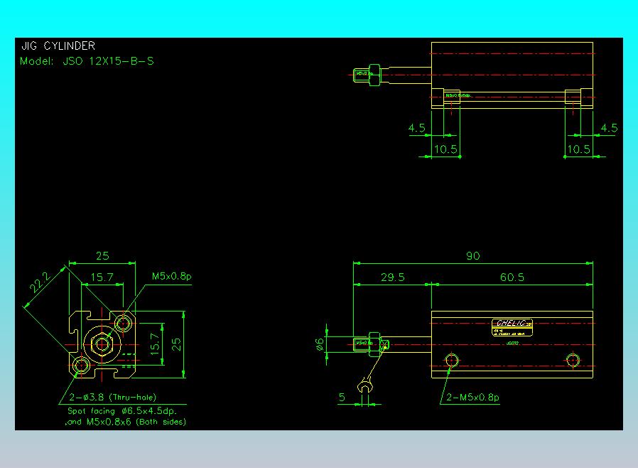 气立可CHELIC气缸油缸2D-JSO12x15-B-S