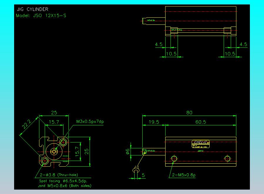 气立可CHELIC气缸油缸2D-JSO12x15-S