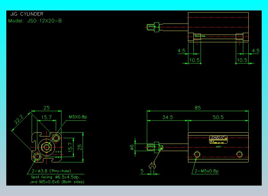 气立可CHELIC气缸油缸2D-JSO12x20-B