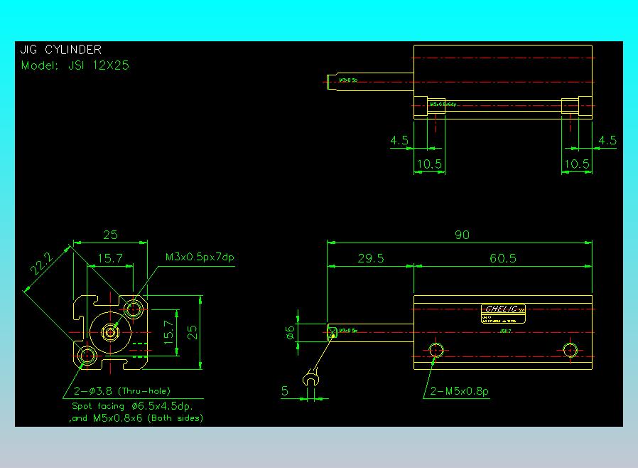 气立可CHELIC气缸油缸2D-JSO12x25