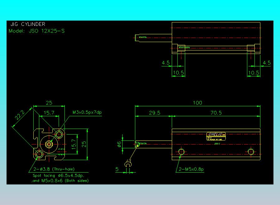 气立可CHELIC气缸油缸2D-JSO12x25-S