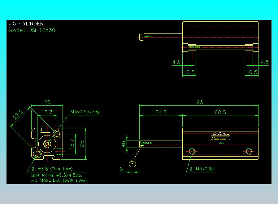 气立可CHELIC气缸油缸2D-JSO12x30