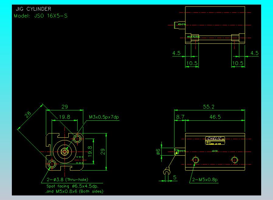 气立可CHELIC气缸油缸2D-JSO16x05-S