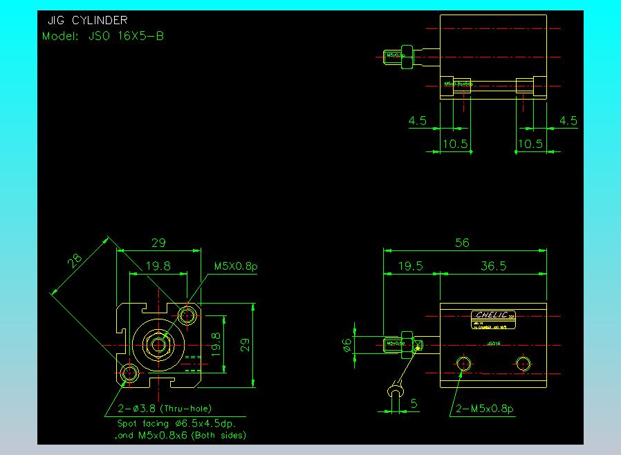气立可CHELIC气缸油缸2D-JSO16x5-B