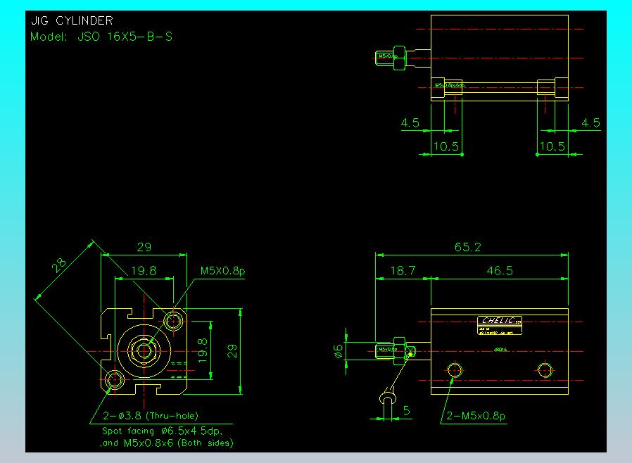 气立可CHELIC气缸油缸2D-JSO16x5-B-S